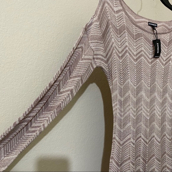 Express - Knitted Metallic Dress - Picture 3 of 5